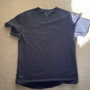 BYLT Basics Navy Dotted Short Sleeve Tee
